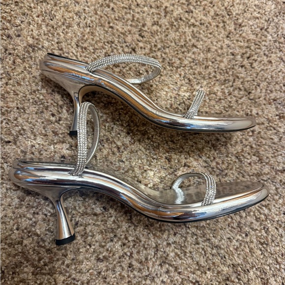 Wandler June Strass Silver Sandals Size EU 41 MSRP $750 - Picture 4 of 5